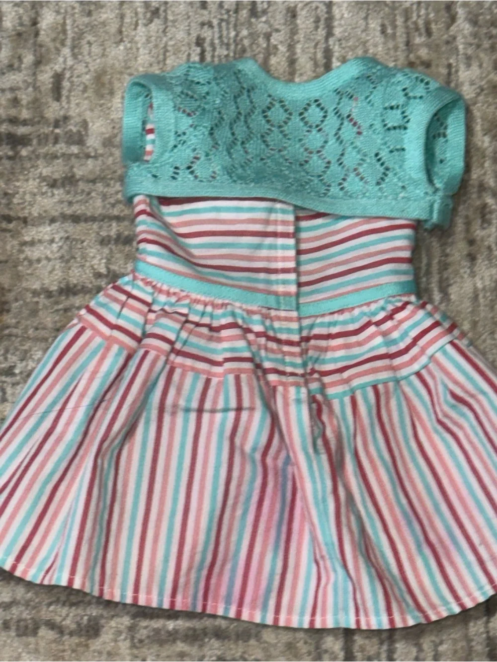 American Girl Maryellen Meet outfit dress cardigan embroidered M
